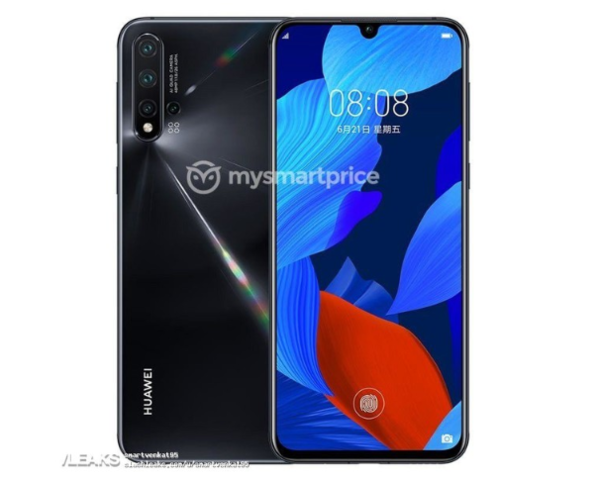 华为nova 5 Pro黑色渲染图（图源mysmartprice）