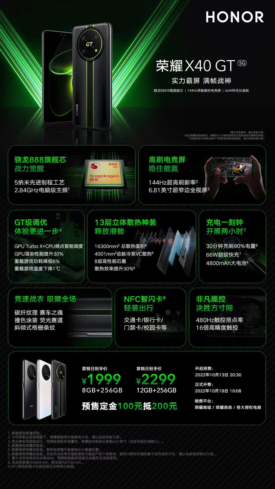 888驯龙高手？荣耀X40 GT起售价1999元-线刷宝