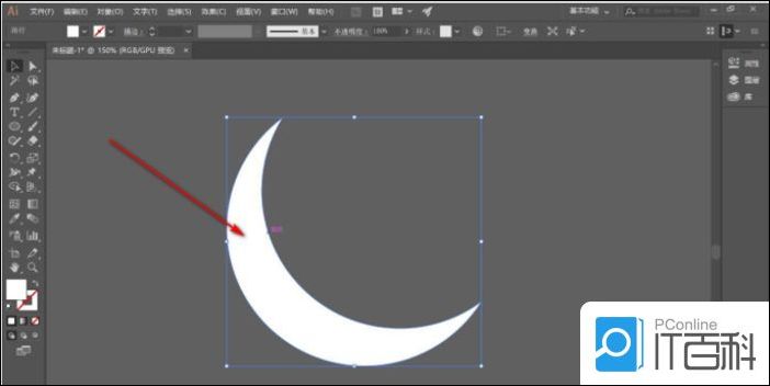 AI怎么将一个月亮图形分割成多个不规则图形【详解】