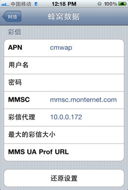 iPhone4S如何接收彩信和上网 iPhone4S如何接收彩信和上网