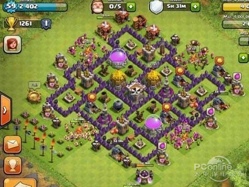 部落冲突7本布局_阵型五