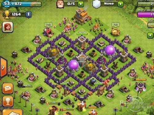 部落冲突7本布局_阵型五