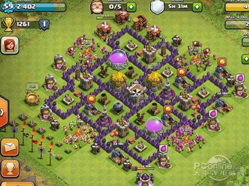 部落冲突7本布局阵型推荐1