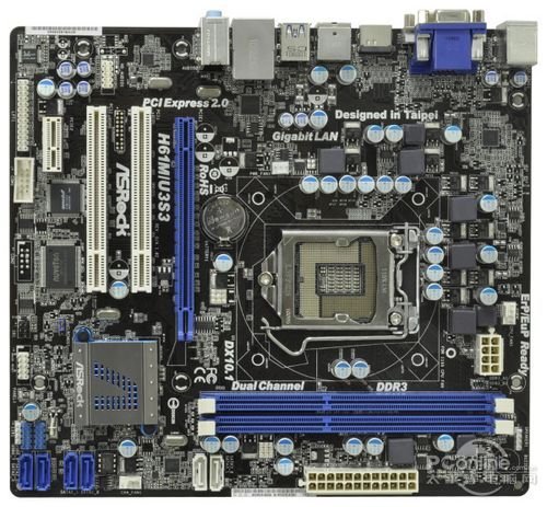 华擎H61M/U3S3支持SATA 3接口硬盘